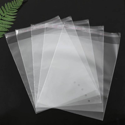 Opp Bags Packing Plastic Clear Shirt Clothes Packing Poly Self Adhesive Bag For Apparel Clothing Factory Stores